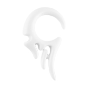 Taper Dehnspirale weiss mit Tribal Flügel