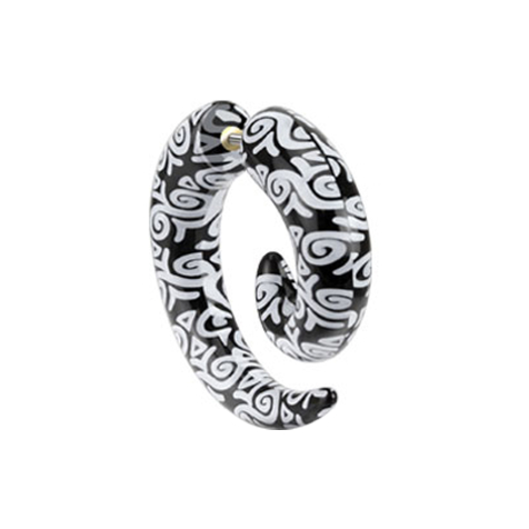 Fake spiral black with white tribal