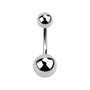 Micro banana argento con due palline