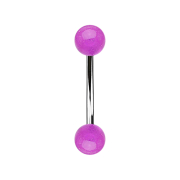 Micro banana with two acrylic balls violet "Glow"