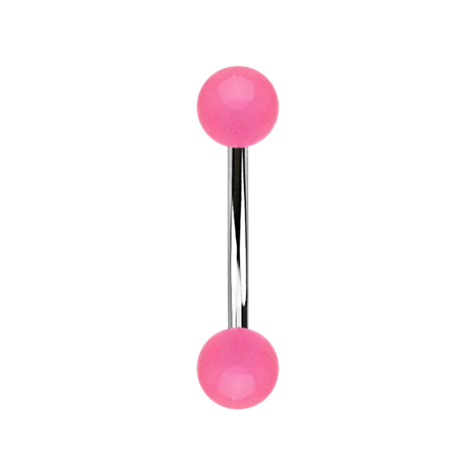 Micro banana with two acrylic balls pink "Glow"
