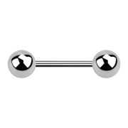 Micro Barbell argent avec deux boules