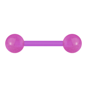 Barbell violet avec deux boules "Glow