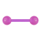 Barbell violett mit zwei Kugeln "Glow"