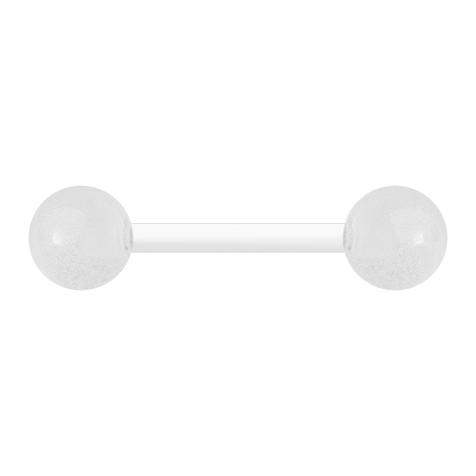 Barbell transparent avec deux boules "Glow