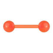 Barbell orange avec deux boules "Glow