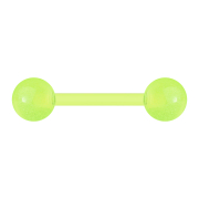 Barbell green con due palline "Glow